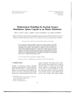 ', Mathematical Modelling for Keyhole Surgery CARTER^