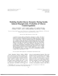 Modeling Insulin-Glucose Dynamics During Insulin Induced Hypoglycemia. Evaluation of  Glucose Counterregulation
