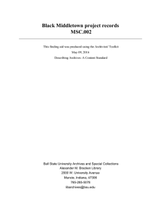 Black Middletown project records MSC.002