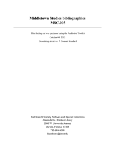 Middletown Studies bibliographies MSC.005