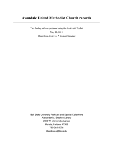 Avondale United Methodist Church records