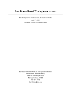 Asea Brown Boveri Westinghouse records