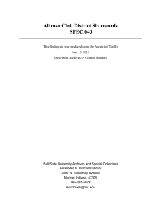 Altrusa Club District Six records SPEC.043