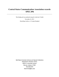 Central States Communication Association records SPEC.096