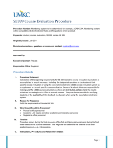 SB389 Course Evaluation Procedure