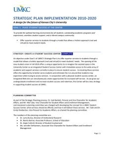 STRATEGIC PLAN IMPLEMENTATION 2010-2020