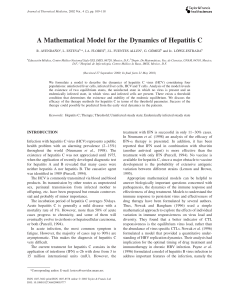 A Mathematical Model for the Dynamics of Hepatitis C ´ MEZ