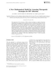 A New Mathematical Model for Assessing Therapeutic Strategies for HIV Infection
