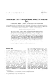 Application of a New Processing Method to Post-LDL-apheresis Data FRANCO CORSINI