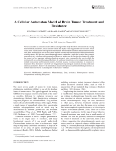 A Cellular Automaton Model of Brain Tumor Treatment and Resistance