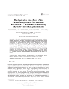 Fluid-retention side-effects of the chemotherapy-supportive treatment interleukin-11: mathematical modelling
