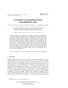 Correlation of mechanical factors and gallbladder pain