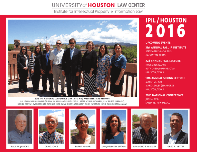 2 0 1 6 IPIL HOUSTON UPCOMING EVENTS 