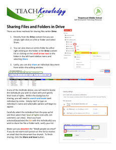 Sharing Files and Folders in Drive