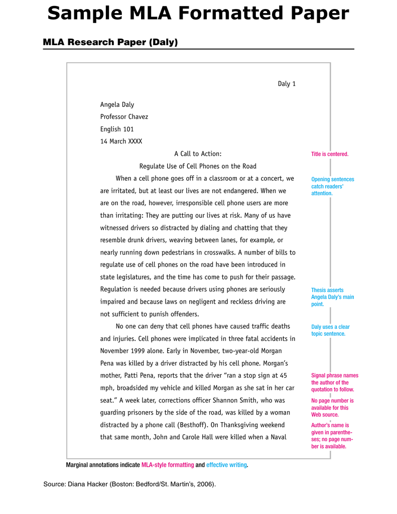 mla research format