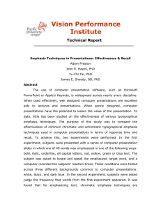 Vision Performance Institute  Technical Report