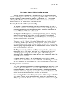 Fact Sheet The United States -Philippines Partnership
