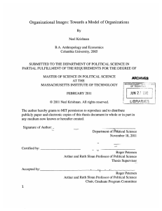 Organizational  Images:  Towards  a Model  of... JUN  2 L IBRA R  F E