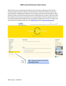 UMKC Central Self-Service Ticket Tutorial