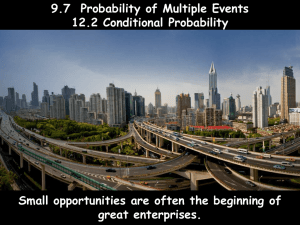 9.7  Probability of Multiple Events 12.2 Conditional Probability