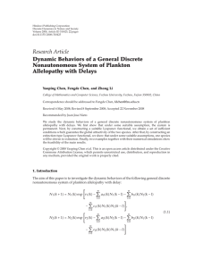 Hindawi Publishing Corporation Discrete Dynamics in Nature and Society pages