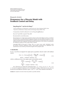 Hindawi Publishing Corporation Discrete Dynamics in Nature and Society pages