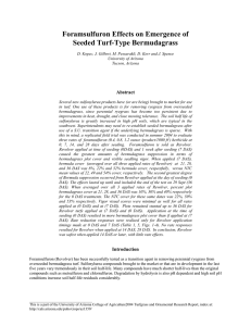 Foramsulfuron Effects on Emergence of Seeded Turf-Type Bermudagrass Abstract