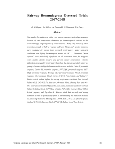 Fairway  Bermudagrass  Overseed  Trials 2007-2008  Abstract