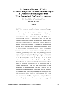 (SP5075) For Post Emergence Control of Annual Bluegrass In Overseeded Bermudagrass Turf: