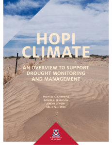 HOPI CLIMATE AN OVERVIEW TO SUPPORT DROUGHT MONITORING