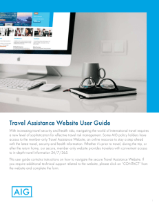 Travel Assistance Website User Guide