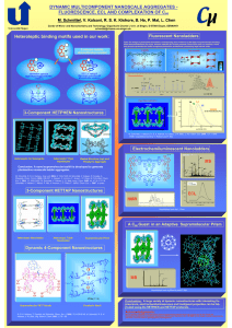 DYNAMIC MULTICOMPONENT NANOSCALE AGGREGATES - FLUORESCENCE, ECL AND COMPLEXATION OF C