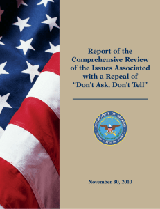 Report of the Comprehensive Review of the Issues Associated with a Repeal of