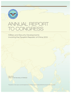 ANNUAL REPORT TO CONGRESS Military and Security Developments