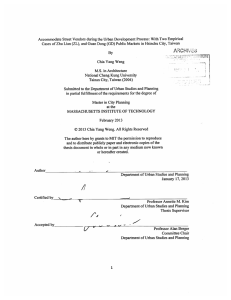 Accommodate  Street Vendors  during the Urban  Development ... (GD) Chia Yang Weng By