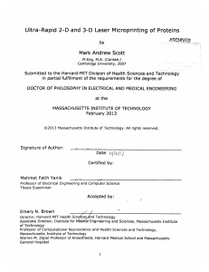 Ultra-Rapid  2-D  and  3-D  Laser ... Mark  Andrew  Scott Submitted in