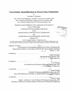 Uncertainty Quantification in Ocean  State Estimation