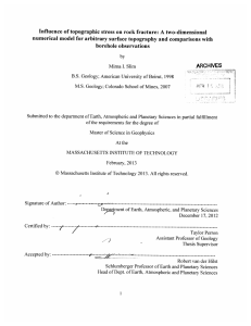 Influence  of topographic stress on  rock fracture: A ... numerical  model  for arbitrary surface  topography and...