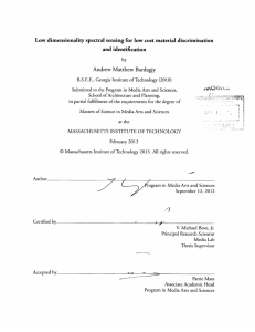 Low  dimensionality  spectral sensing  for low ... and identification Andrew  Matthew Bardagjy