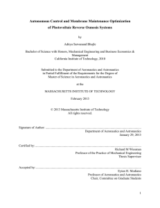 Autonomous Control and Membrane Maintenance Optimization of Photovoltaic Reverse Osmosis Systems