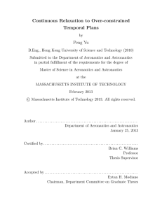 Continuous Relaxation to Over-constrained Temporal Plans Peng Yu