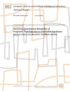 Verifying Quantitative Reliability of Programs That Execute on Unreliable Hardware Technical Report