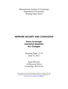 NETWORK SECURITY AND CONTAGION Working Paper 13-14 June 18, 2013
