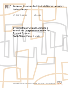 Dynamic Input/Output Automata: a Formal and Compositional Model for Dynamic Systems