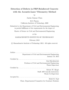 Detection of Defects in FRP-Reinforced Concrete with the Acoustic-Laser Vibrometry Method