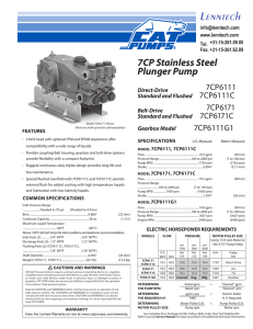 7CP Stainless Steel Plunger Pump 7CP6111 7CP6111C