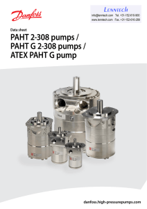 PAHT 2-308 pumps / PAHT G 2-308 pumps / ATEX PAHT G pump
