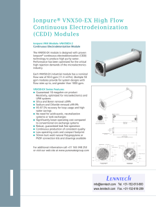 Ionpure® VNX50-EX High Flow Continuous Electrodeionization (CEDI) Modules
