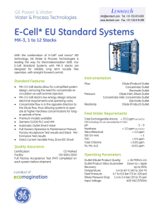 E-Cell* EU Standard Systems  MK-3, 1 to 12 Stacks