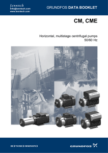 CM, CME Lenntech DATA BOOKLET Horizontal, multistage centrifugal pumps